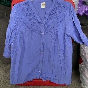 Blair Women's Lavender Button-Up Blouse